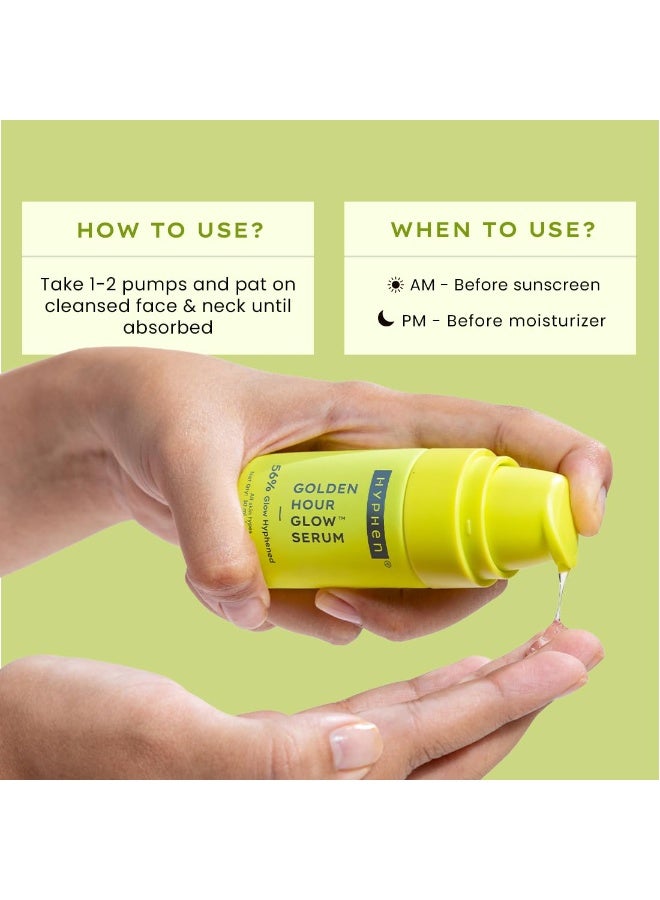 Hyphen Brightening Face Serum with 5% Niacinamide, 1% Alpha Arbutin & 25% Kakadu Plum | 20X Vitamin C for Glowing Winter Skin | Hydrating Serum for Dark Spots, Pigmentation & Dryness | All Skin Types – 30ml - Image 4